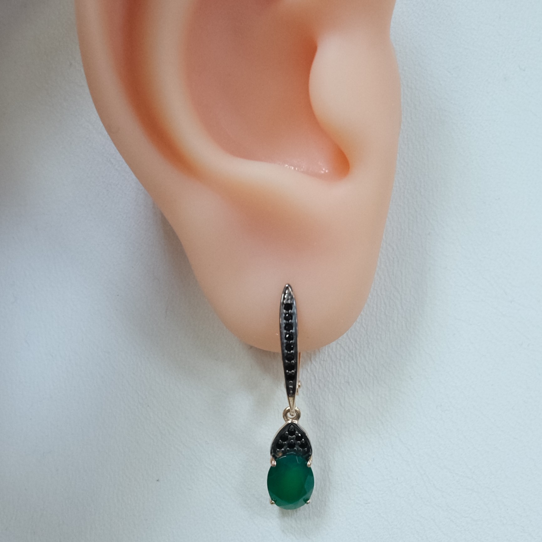 Серебряные серьги с агатами